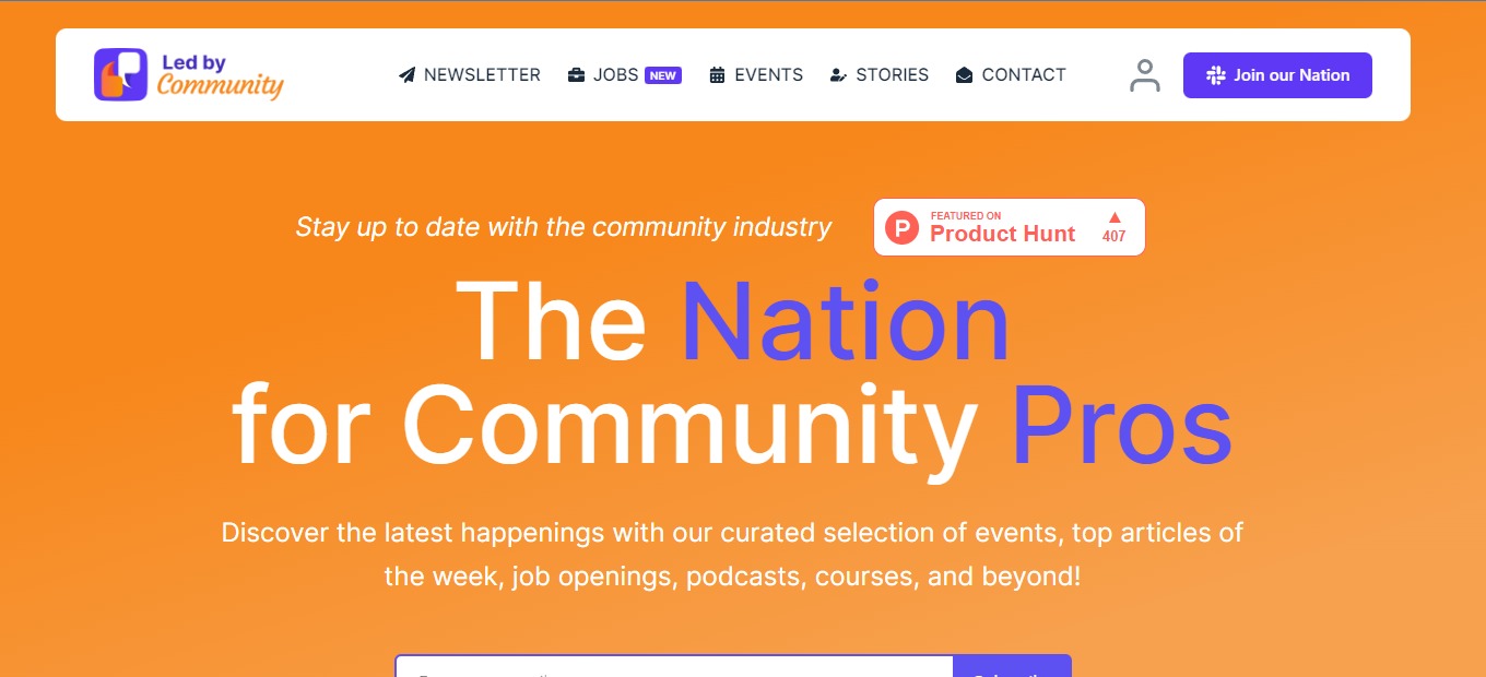 led by community